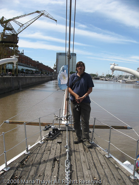 On board the corvette, Uraguay