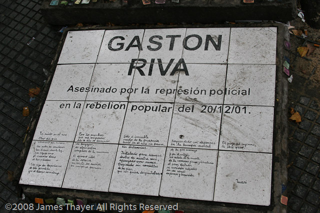 On this spot, Gaston Riva was assassinated.