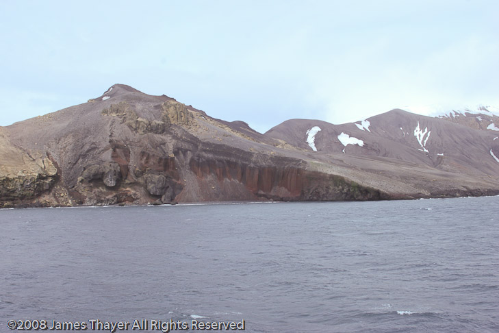 Entering the bay at Deception Island