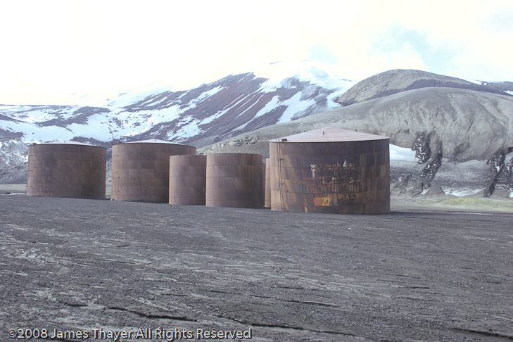 Tanks from the Norwegian Hektor Whaling Station