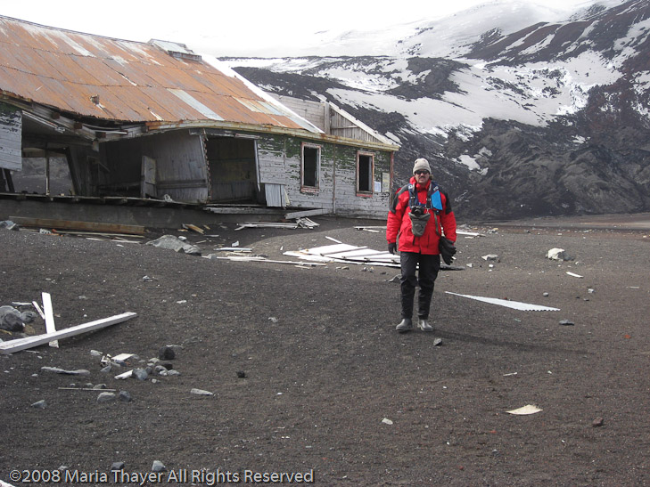 James in front of Briscoe House; part o Base B