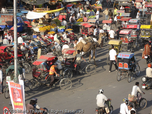 Traffic at the market