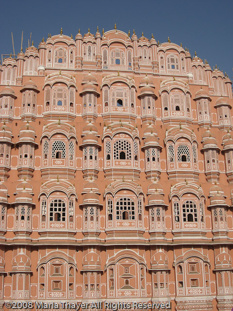 Hawa Mahal -- It was designed so that the ladies of the royal household could watch the life and processions of the city.