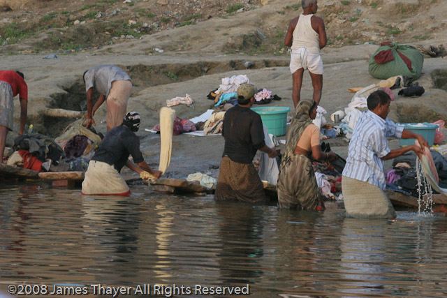Doing the laundry in the Ganges