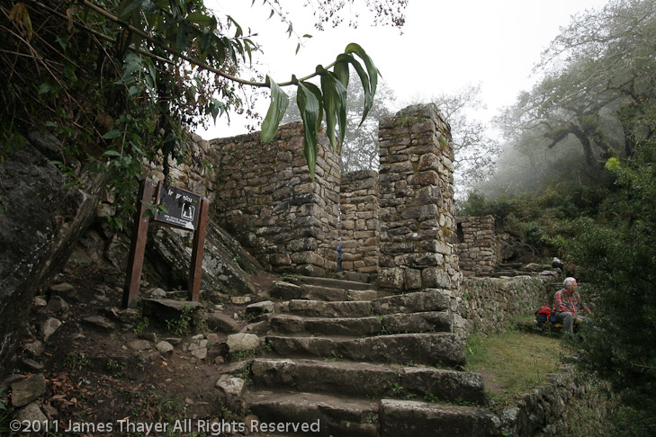 The Sun Gate (Intipunku) on the far side of the pass from Machu Piccu.