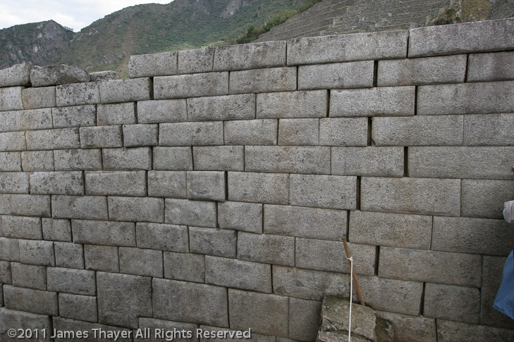 Although the fit between the stones is perfect, it is not impervious to seismic activity.