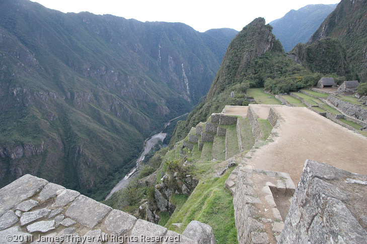 Looking from the House of the High Priest to the Urubamba River.
