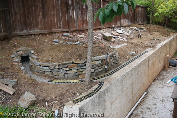 Laying the first roadbed