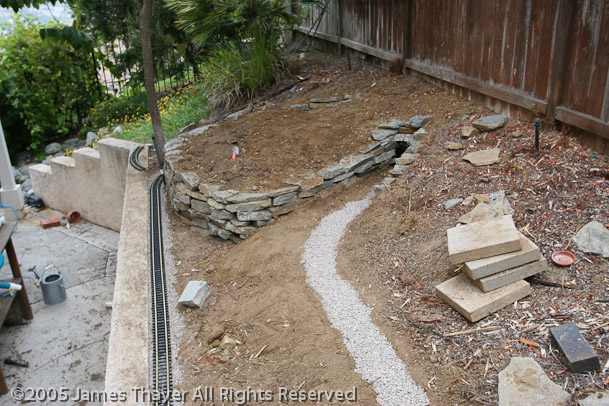 Laying the first roadbed